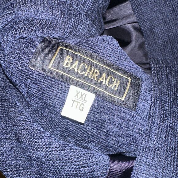 Vintage Bachrach Men's Blue Button Down /Shirt/Jacket Sz Xxl